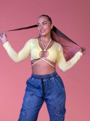 Blusa Hueco Surcido amarillo - 4100159