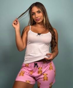 Pijama Short Osito rosa - 1500081