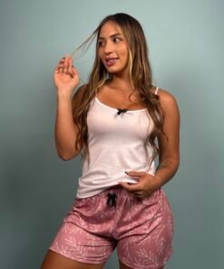 Pijama Short Ramas palo de rosa - 1500086