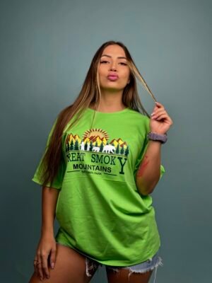 Bluson Oversize Mountains Verde Limon- 2400037