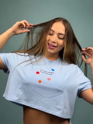 Camiseta MD Y Si El Dia Se Pone Feo Tu Me Lo Haces Bonito Azul Cielo - 7200045