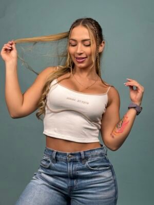 Blusa Rib Amor Propio Blanca Nude - 6100119