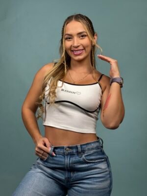 Blusa Rib Renacer Blanca Negra - 6100131