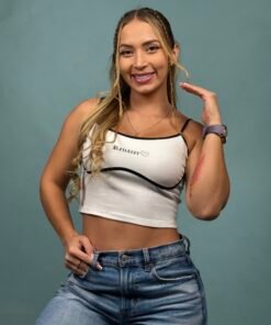 Blusa Rib Renacer Blanca Negra - 6100131