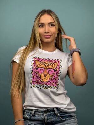 Camiseta Puma Gafas Rosa Blanco - 1201033