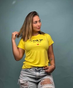 Camiseta Donde sea pero contigo Amarillo - 1201804