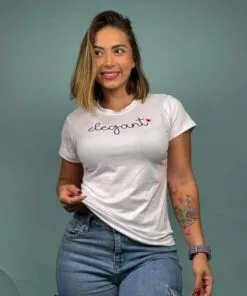 Camiseta Elegant Corazon Blanco - 1201830