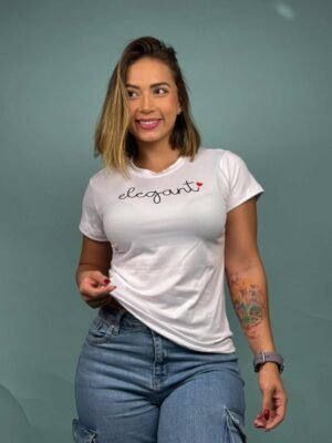 Camiseta Elegant Corazon Blanco - 1201830