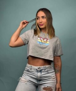 Camiseta MD Corazones + Pinceladas Gris - 7200055