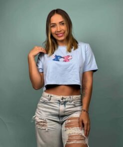 Camiseta MD Stich y Angela Azul - 7200054