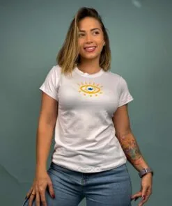 Camiseta Ojo Amarillo Blanco  - 1201826