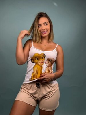 Pijama Mufasa pareja Beige - 1800170