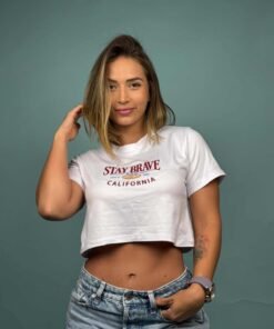 Camiseta Stay Brave California Blanco - 1100663