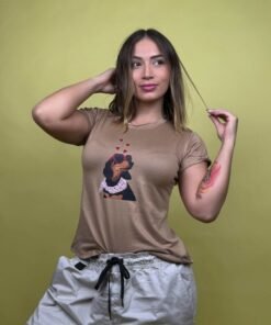 camiseta perrito fashion gafas cafe - 1201997