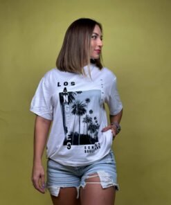 Camiseta los angeles blanco - 2500009