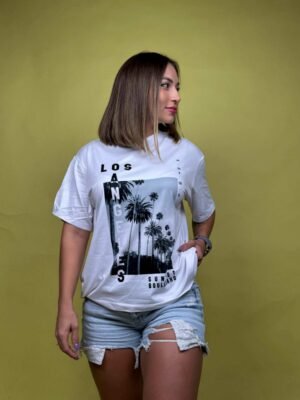 Camiseta los angeles blanco - 2500009