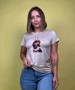 Camiseta perro gafas corazon arena - 1202072