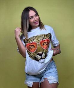 camiseta cara tigre gafa corazon blanco - 2500013