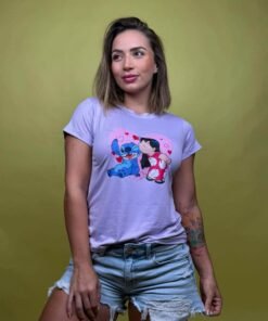camiseta stich lilo lila -1202141