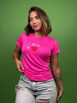 Camiseta -bla +❤️fucsia - 1202342