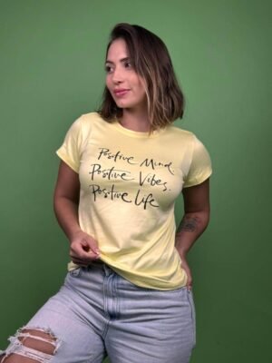 Camiseta positive mind amarillo - 1202264
