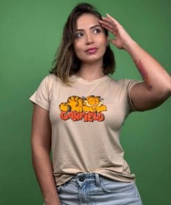camiseta garfield durmiendo beige - 1202292