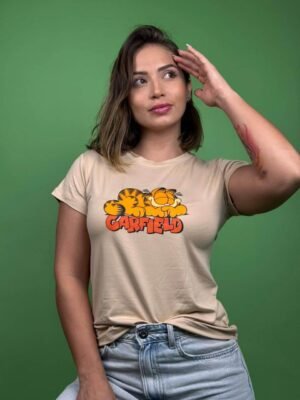 camiseta garfield durmiendo beige - 1202292