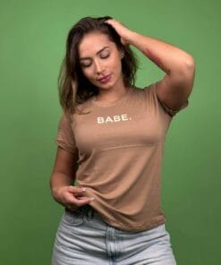 camiseta BABE café - 1202314