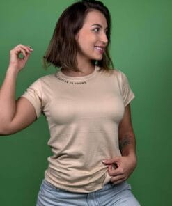 camiseta THE FUTURE IS YOUR  beige - 1202305