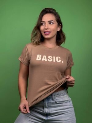 camiseta basic café - 1202313