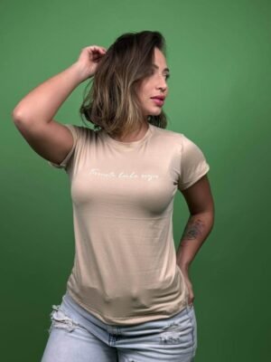 camiseta tormenta hecha mujer beige - 1202353