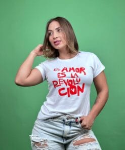 Camiseta el amor es la revolucion blanco -1202358