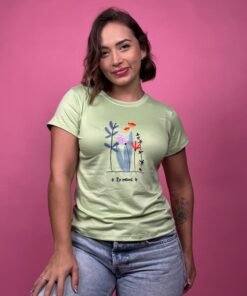 Camiseta ramas be patient verde -1202411