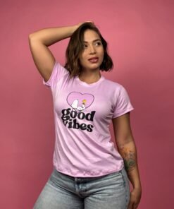 Camiseta snoopy good vibes lila -1202412