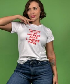 Camiseta mientras uno este vivo blanco -1202451