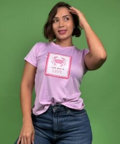 camiseta cangrejo love lila -1202425