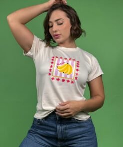 Camiseta cuadro banana beige -1202448