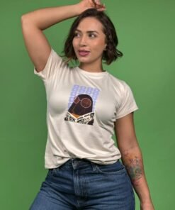 Camiseta perrito con gafas leyendo beige -1202441