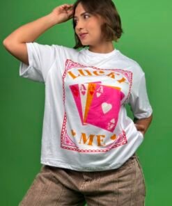 camiseta lucky cartas blanco - 2500055