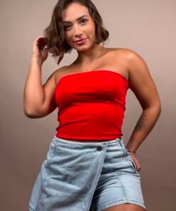 blusa strapless