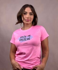 camiseta Dios me sostiene (siempre) rosa-1202463