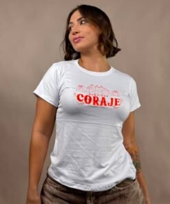 Camiseta florecer requiere coraje blanco-1202485