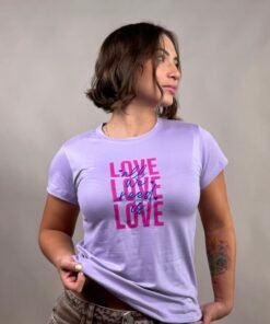 Camiseta love.love all we need lila -1202468