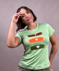 Camiseta + = <3 mancha verde -1202480