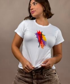 Camiseta cruz mancha blanco -1202481