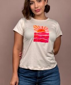 Camiseta atardecerz beige -1202513