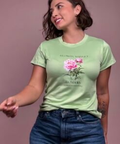 Camiseta flower market verde -1202498