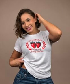 Camiseta straw berry fresa blanco-1202508